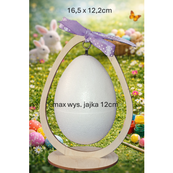 Stojak na jajko wiszące, jajko 16,5cm, sklejka 3mm